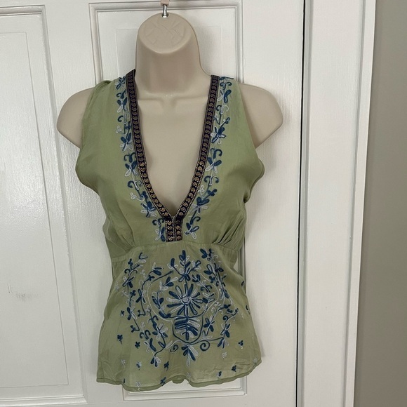 Bohemian Halter top Embroidered size small Boho Festival Summer Beachy Night Out - Picture 1 of 7